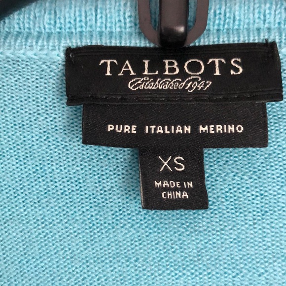 Talbots - Merino Wool Open Front Ruffle Cardigan - Picture 2 of 5